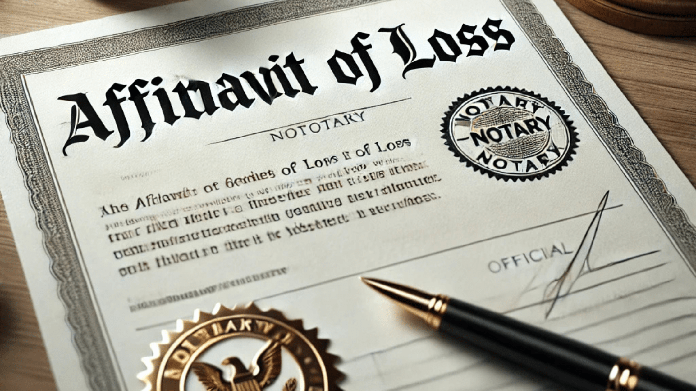 Affidavit of Loss