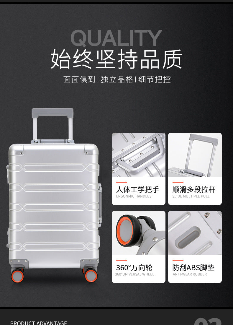 Aluminium Suitcases Wheeled Trolleys Business Trip in USA