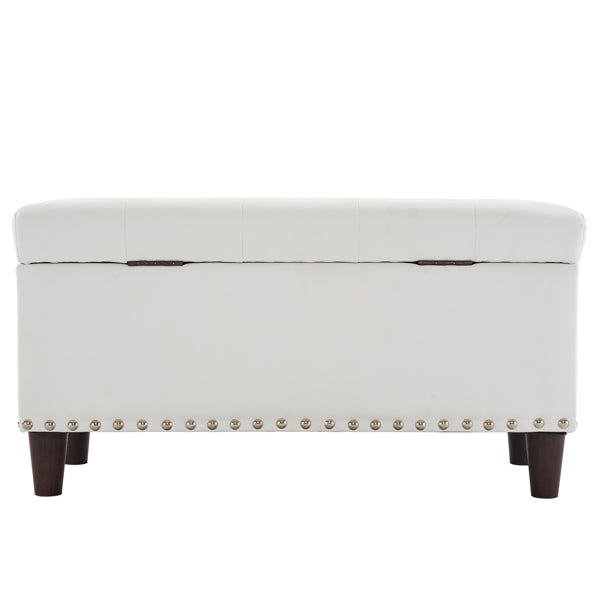 Storage Copper Nails Bedside Stool Footstool Off-White IN USA.