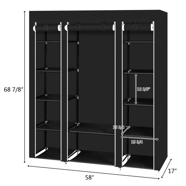 Portable Clothes Closet Wardrobe Storage Organizer IN USA.