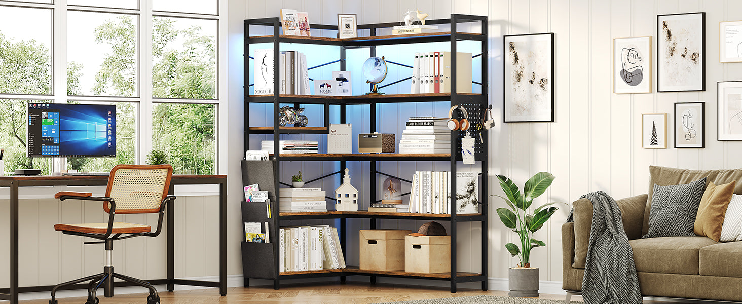 Corner Bookshelf, Convertible Book Shelf W Bookcase IN USA.