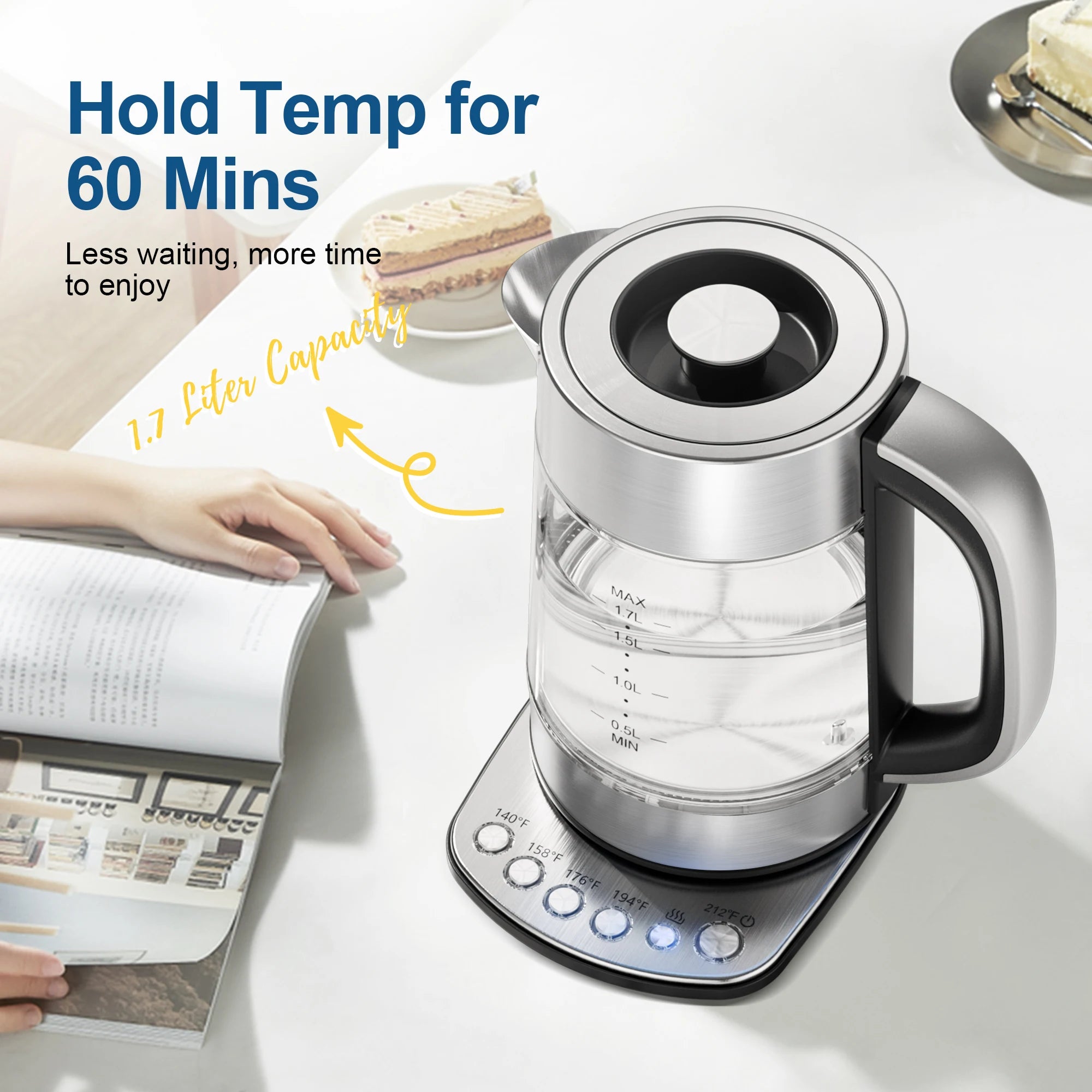 Electric Tea Kettle - Glass Electric Kettle Temperature IN USA.