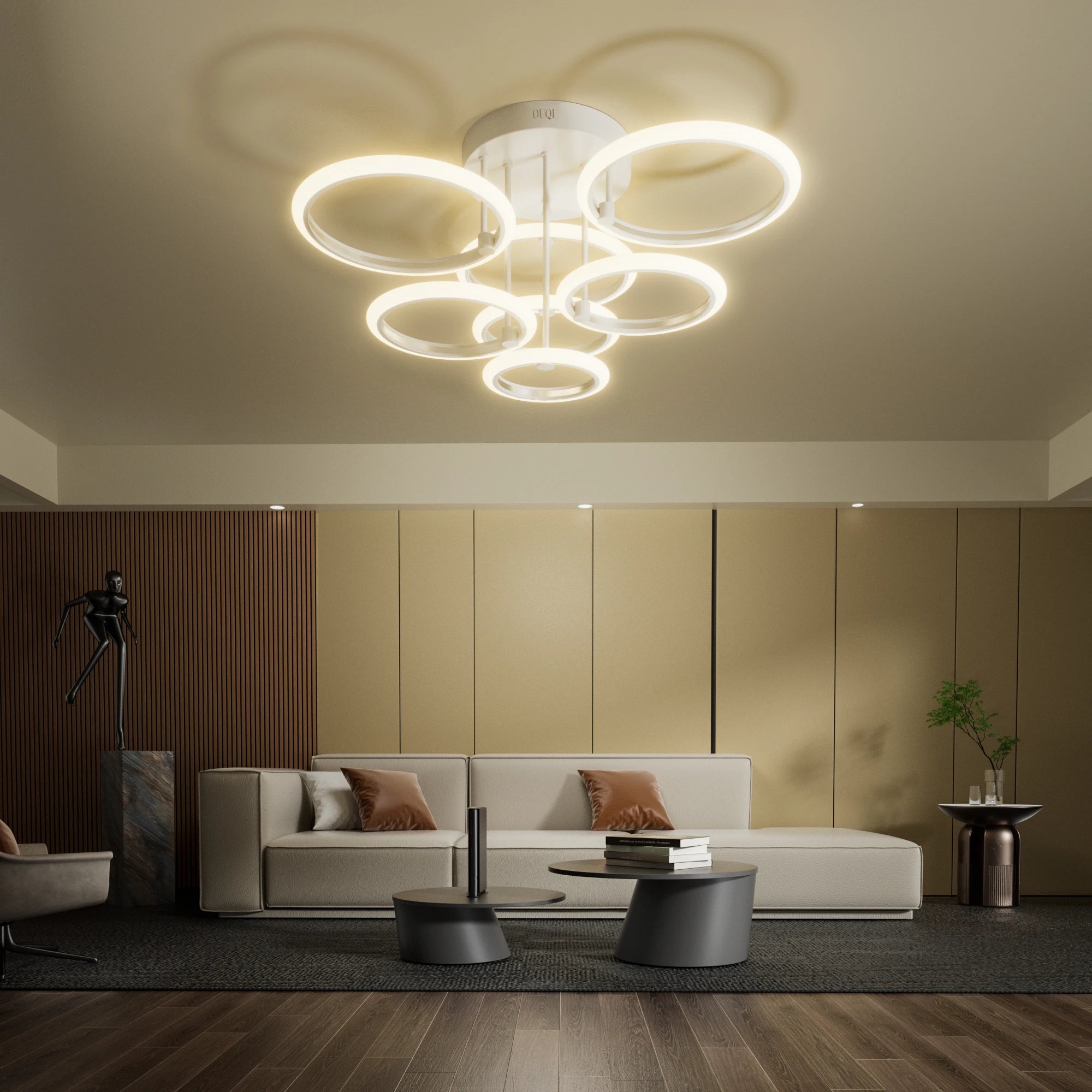 Modern LED Ceiling Chandelier Lights Ring Home IN USA.