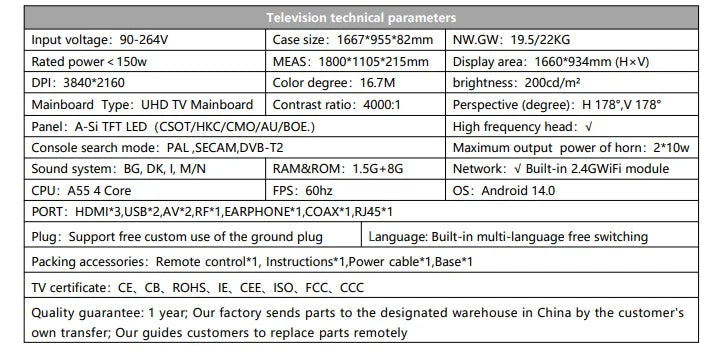 High-Definition Intelligent Network Android Version in USA.