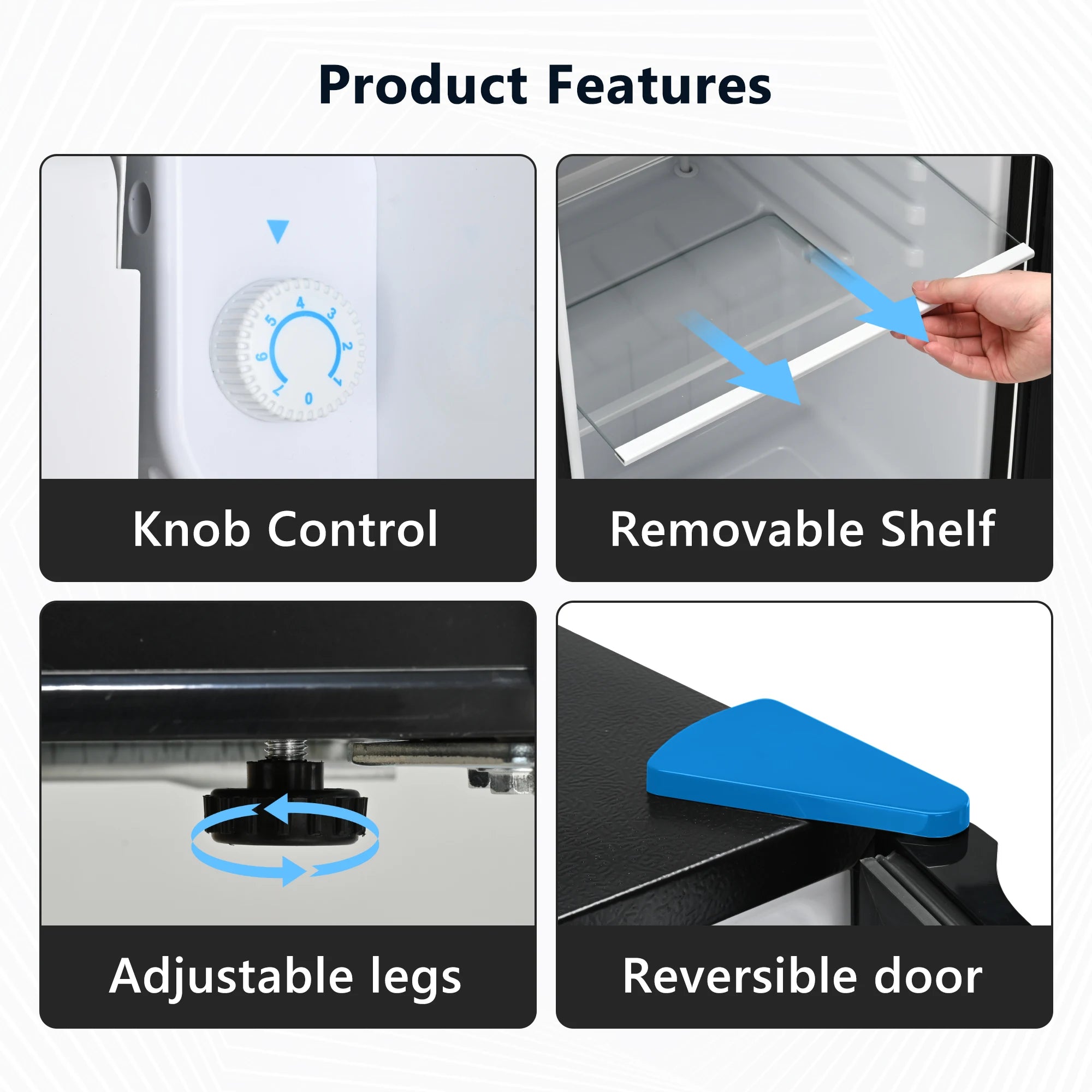 Mini Fridge Freezer, Compact Design Mini Refrigerator IN USA.