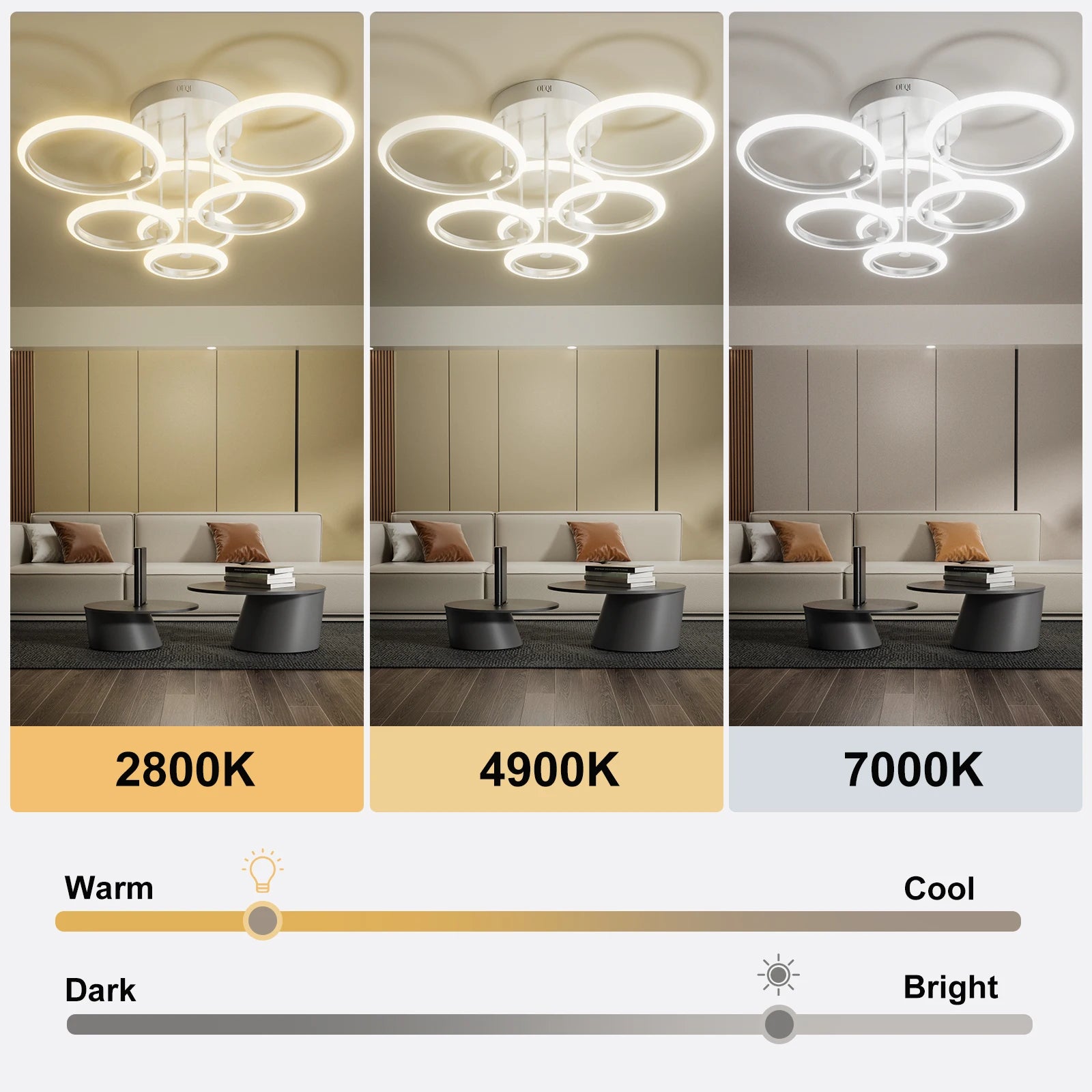 Modern LED Ceiling Chandelier Lights Ring Home IN USA.