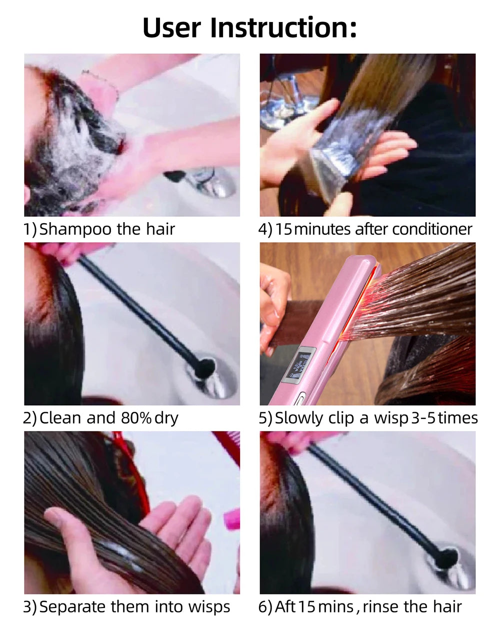 Hair Straightener Infrared and Ultrasonic Profession Cold Hair Care Ir