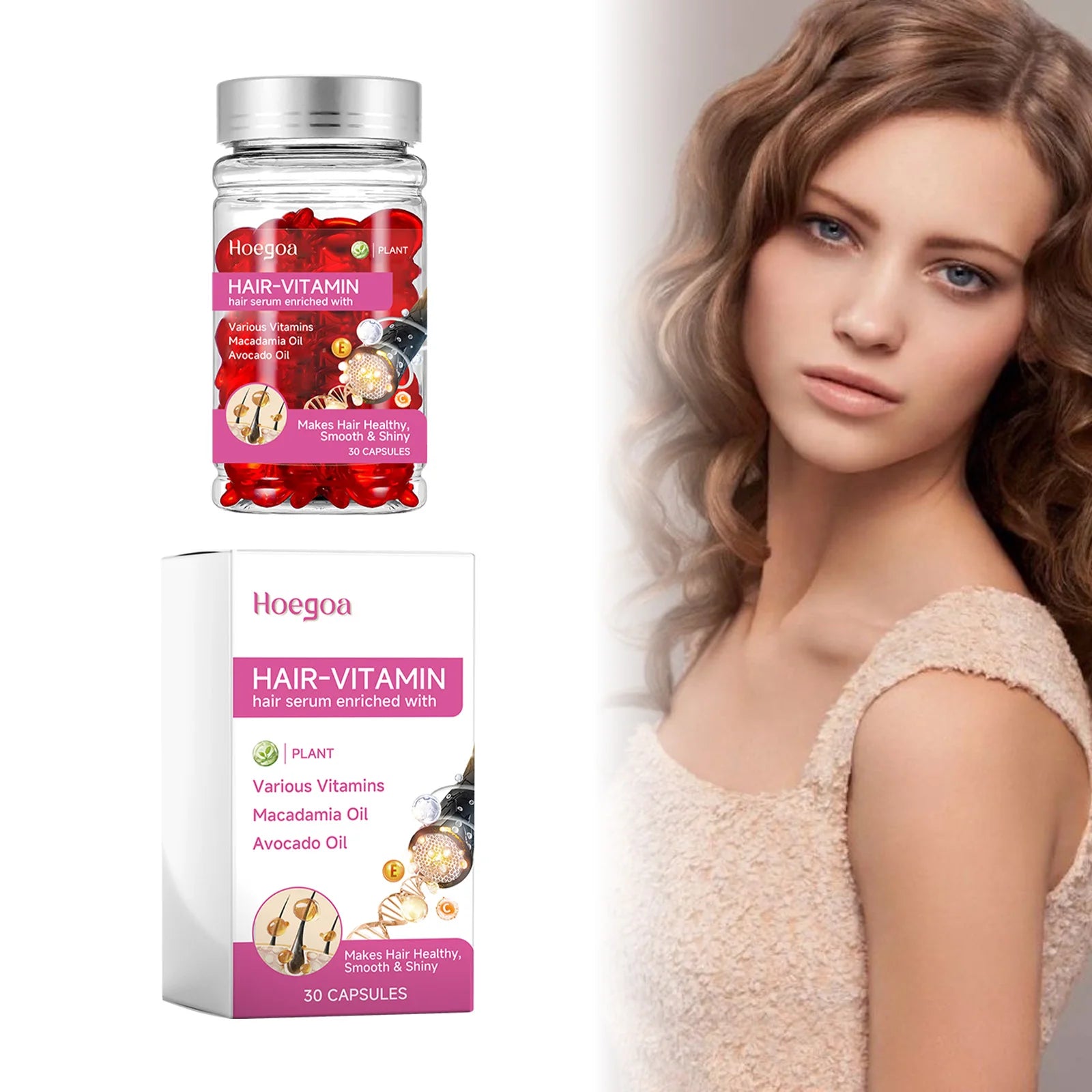 Hoegoa Hot Sale Leave No Rinse Hair Vitamin Capsules in USA