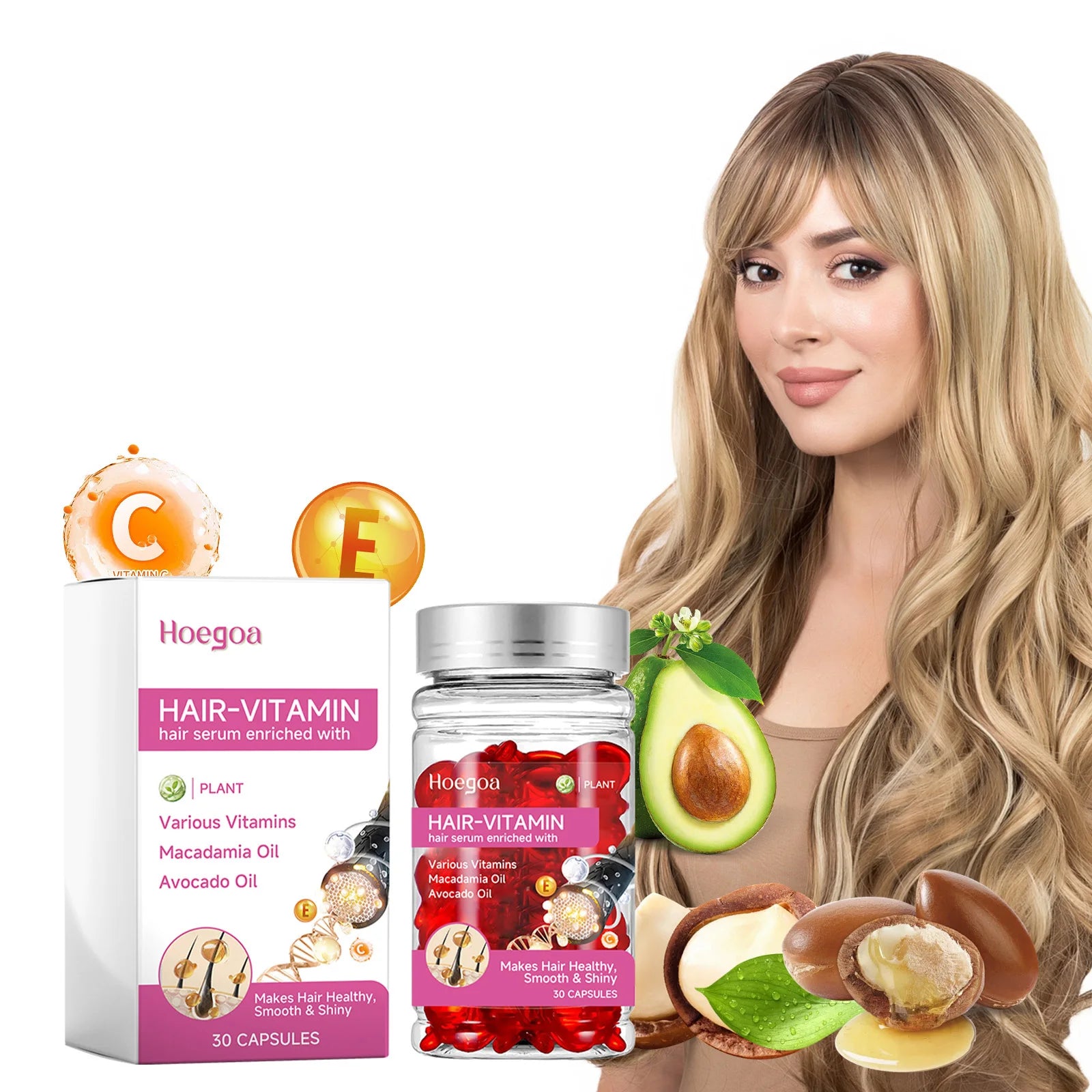 Hoegoa Hot Sale Leave No Rinse Hair Vitamin Capsules in USA