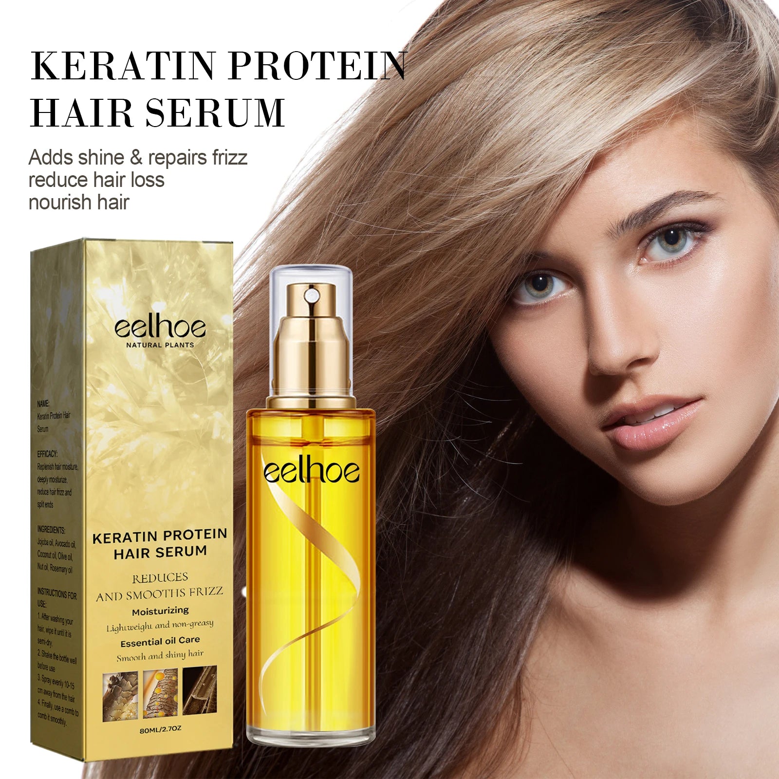 Natural Hair Growth Keratin Hair Care Essence in USA