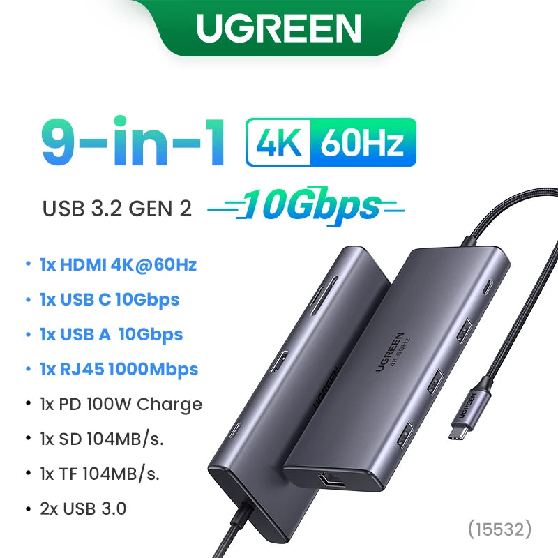 UGREEN USB HUB Type HDMI Ethernet MacBook iPad IN USA.