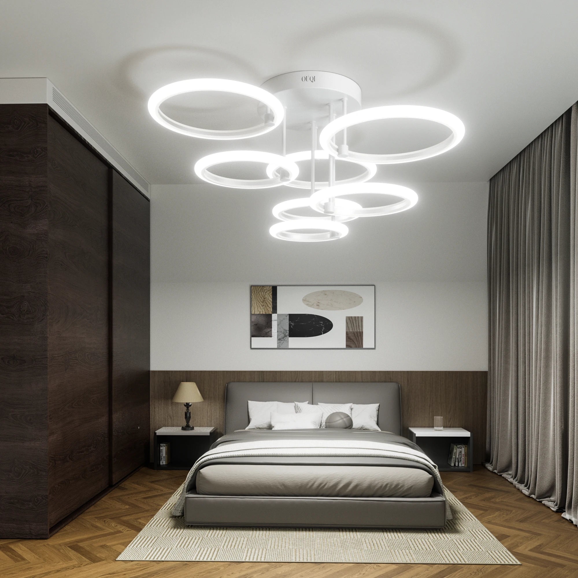 Modern LED Ceiling Chandelier Lights Ring Home IN USA.