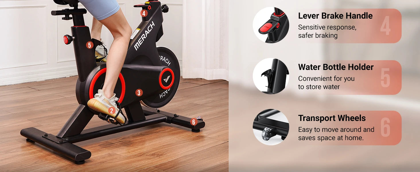 MERACH Indoor Cycling Bike Exercise Bike Home Magnetic in USA