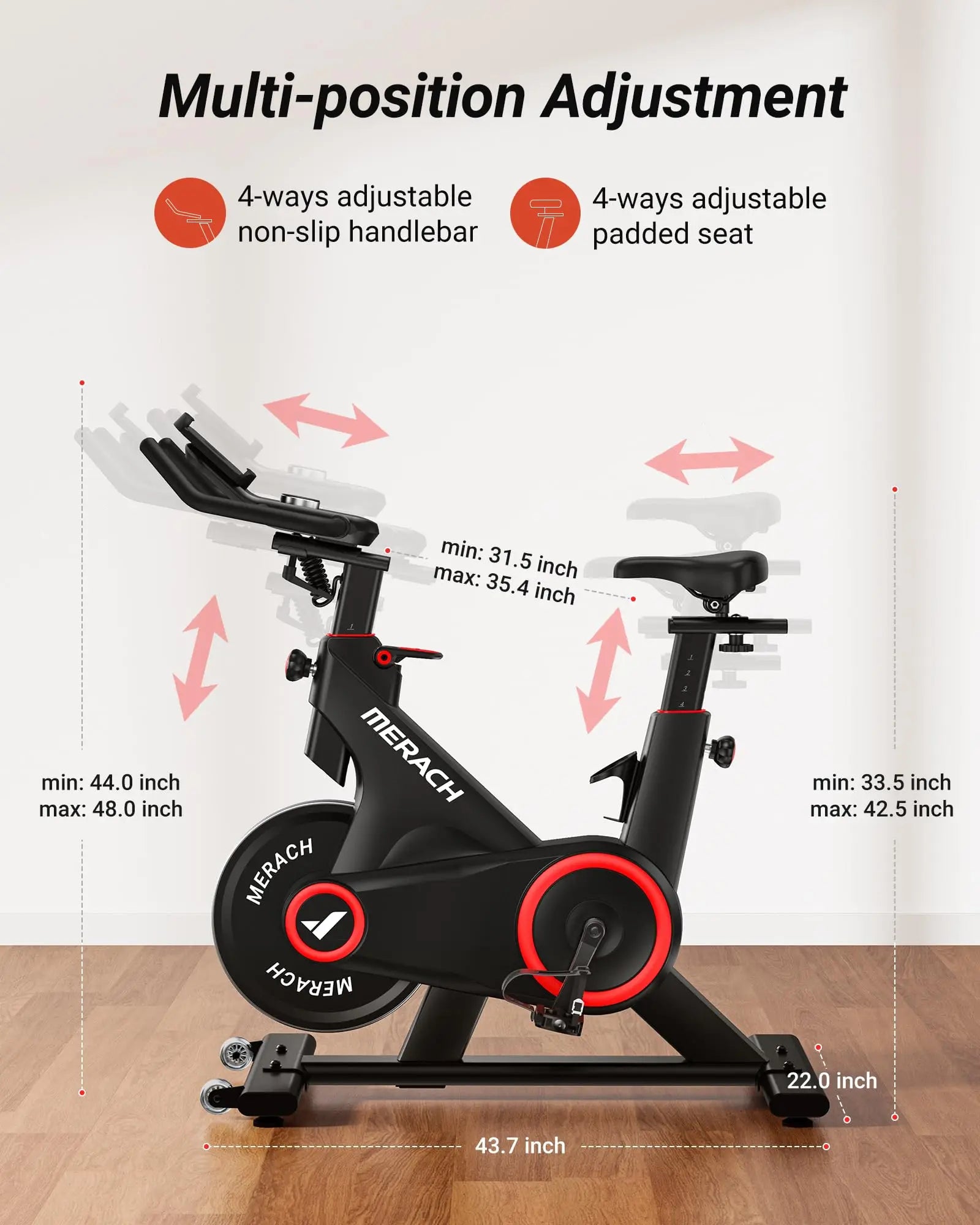 MERACH Indoor Cycling Bike Exercise Bike Home Magnetic in USA