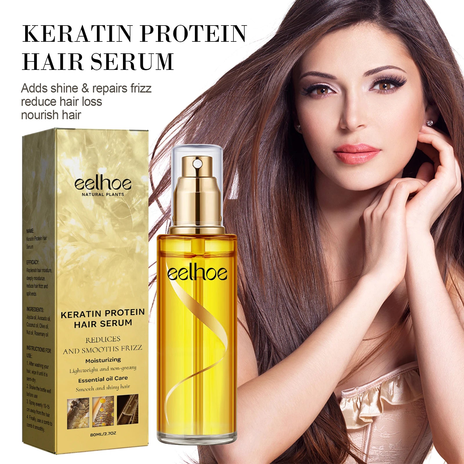 Natural Hair Growth Keratin Hair Care Essence in USA