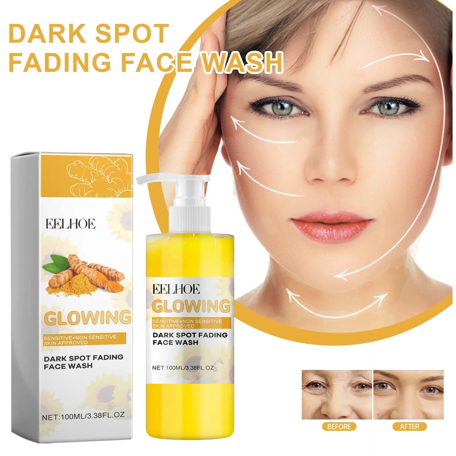 Turmeric Color Cleanser Deep Cleansing Face Lightening in USA