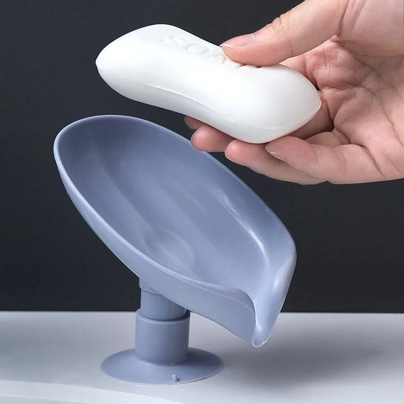 Leaf Shape Soap Box Drain Soap Holder Bathroom Accessories