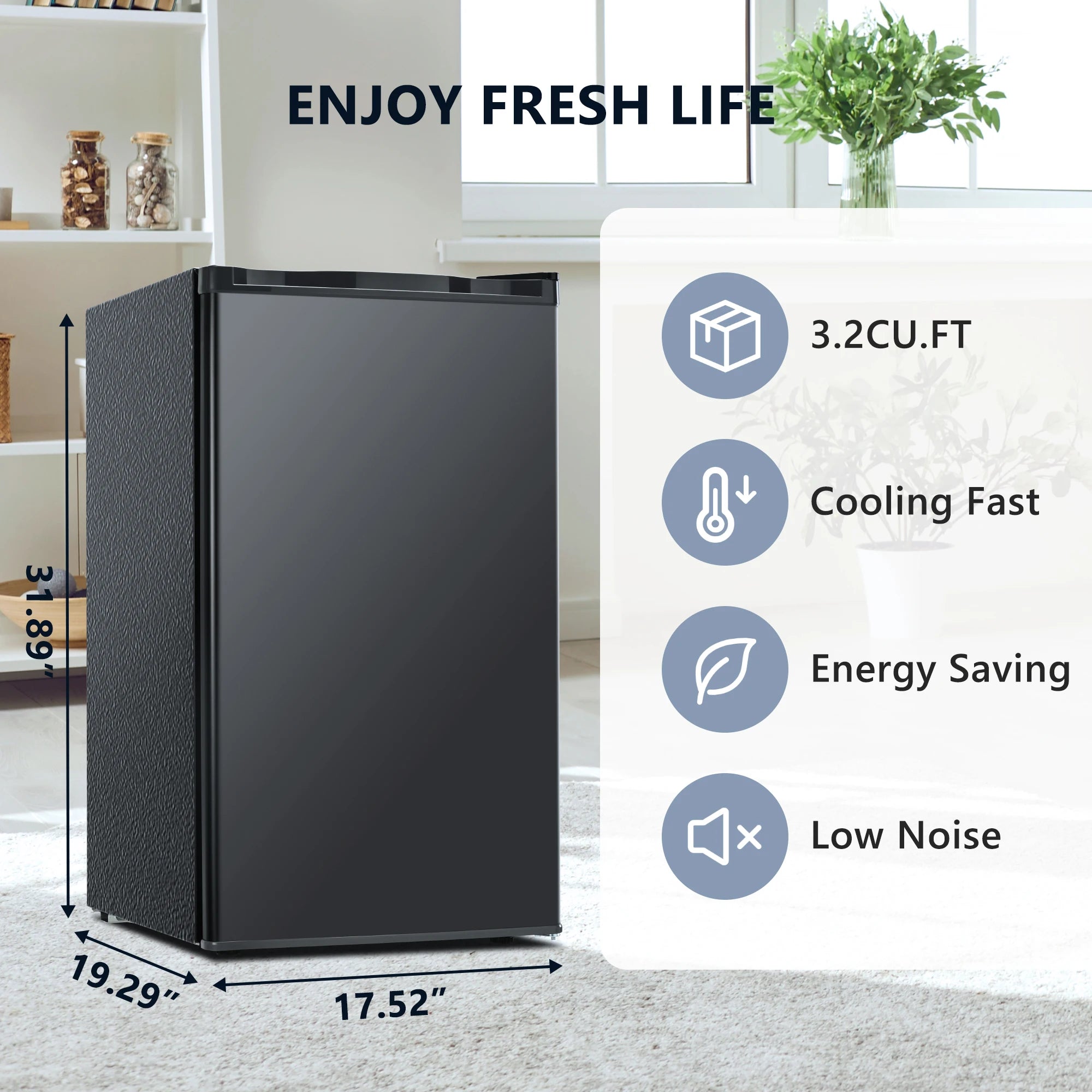 Mini Fridge Freezer, Compact Design Mini Refrigerator IN USA.