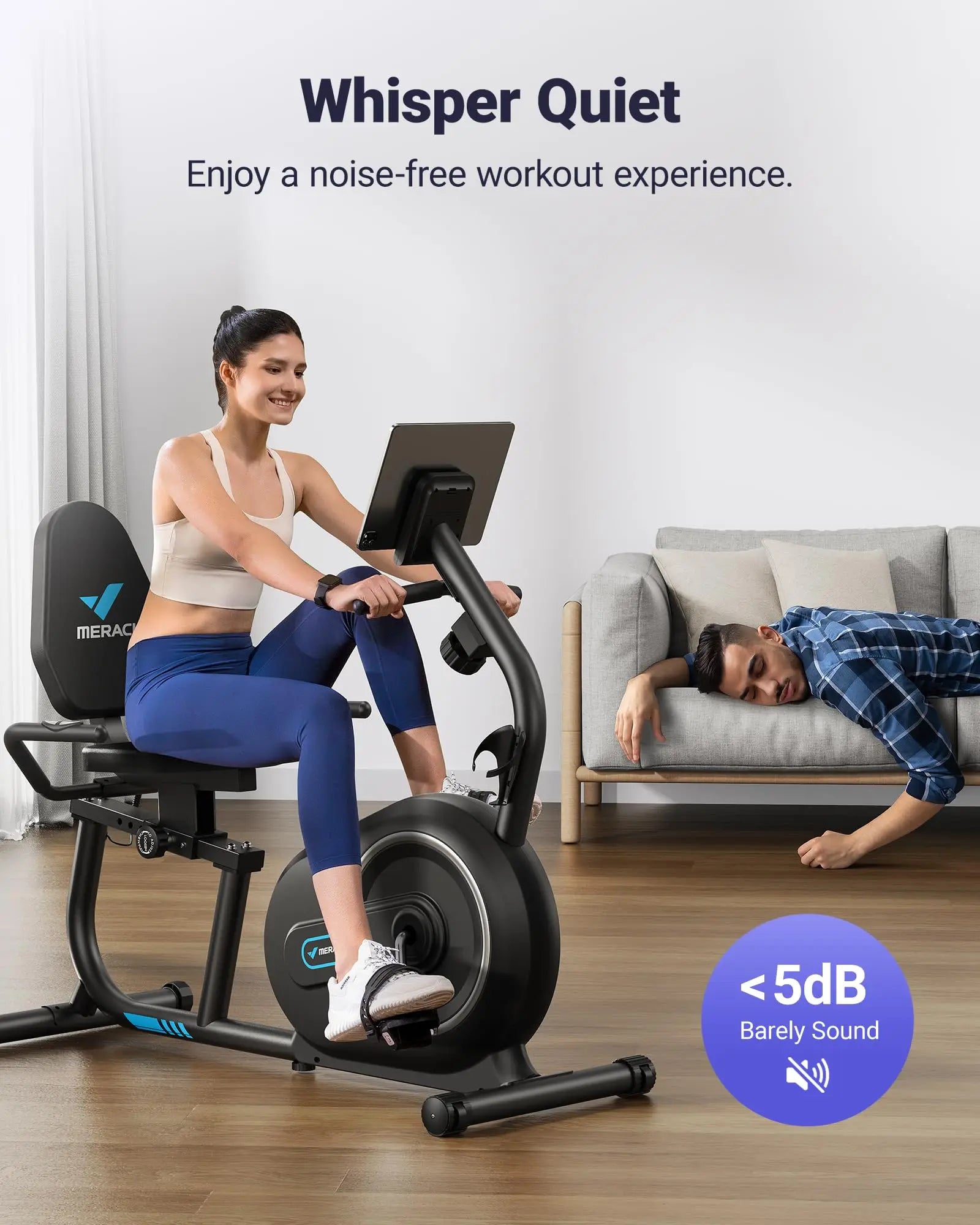 MERACH Recumbent Exercise Bike Home Smart Bluetooth Exclusive in USA