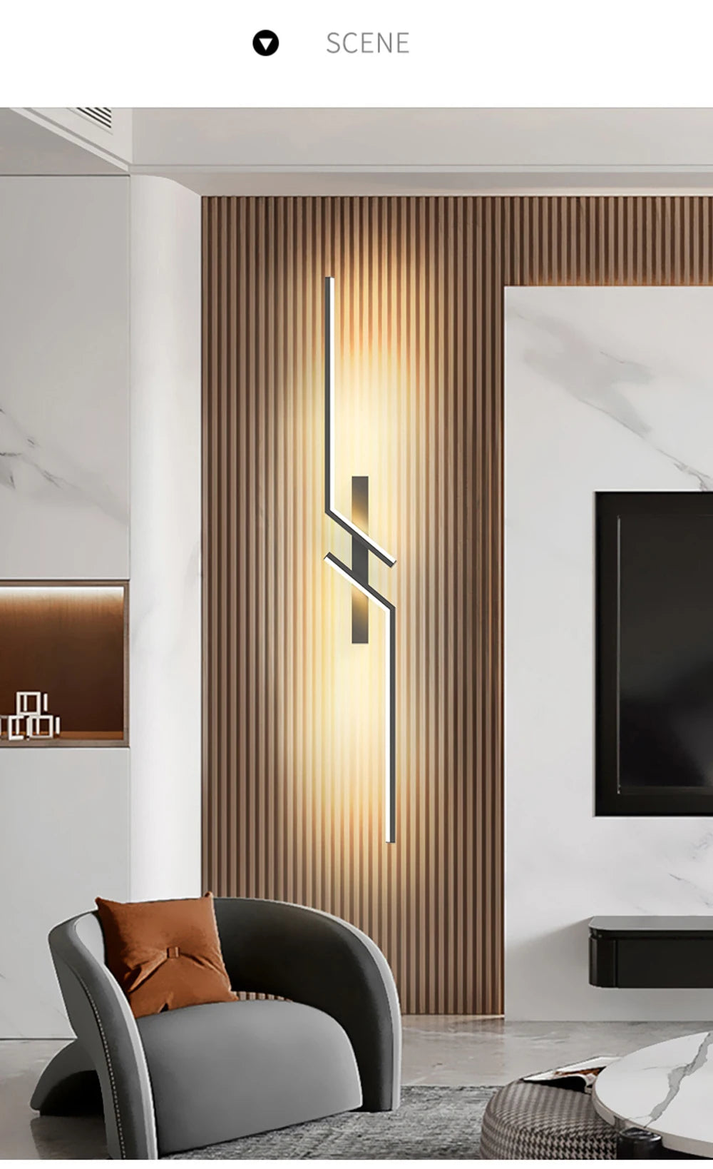 LED Wall Lamp Modern Minimalist Strip Wall Decor Lights Lighting IN USA.