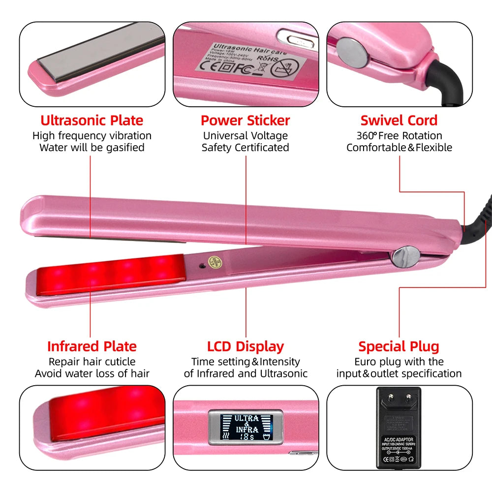 Hair Straightener Infrared and Ultrasonic Profession Cold Hair Care Ir