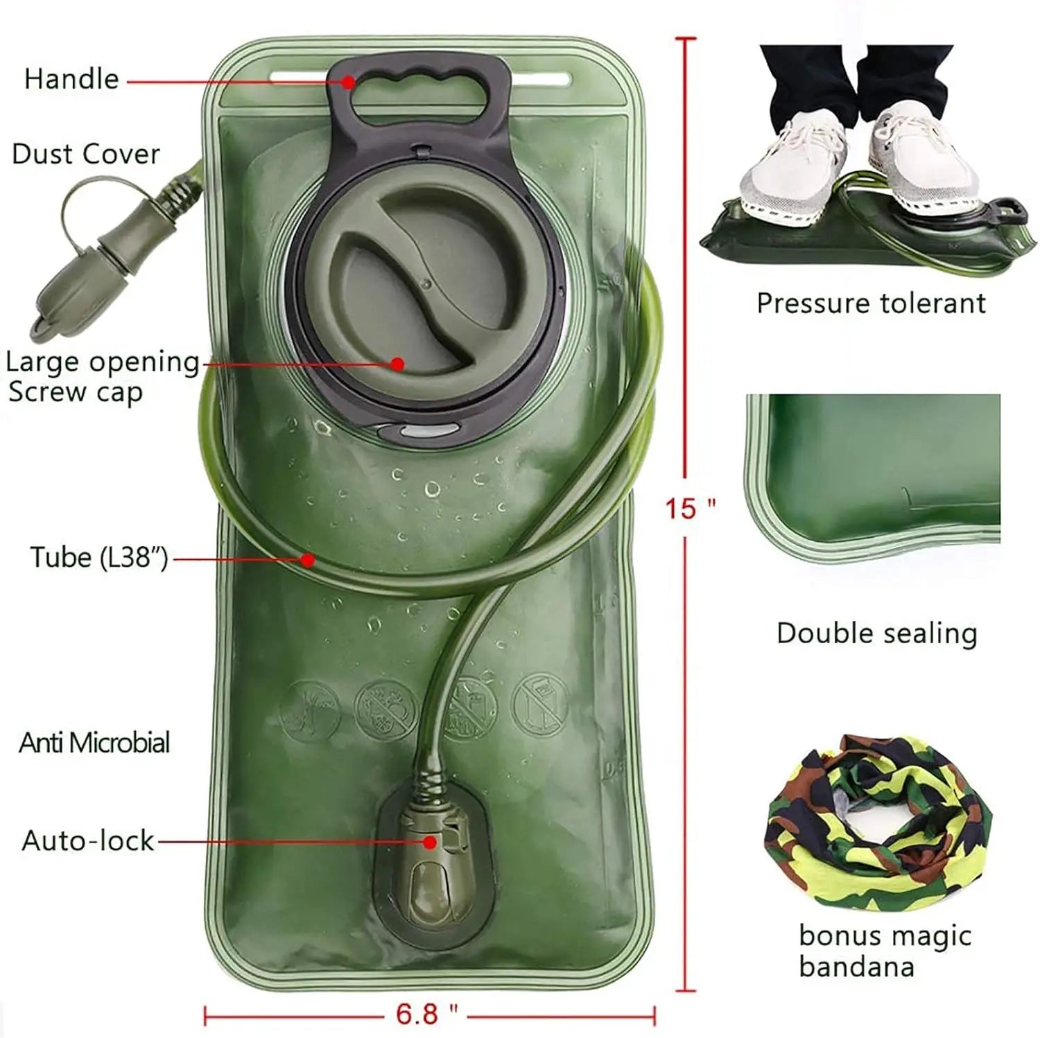 Hiking Backpack Leak Proof Water Reservoir Storage Bag in USA