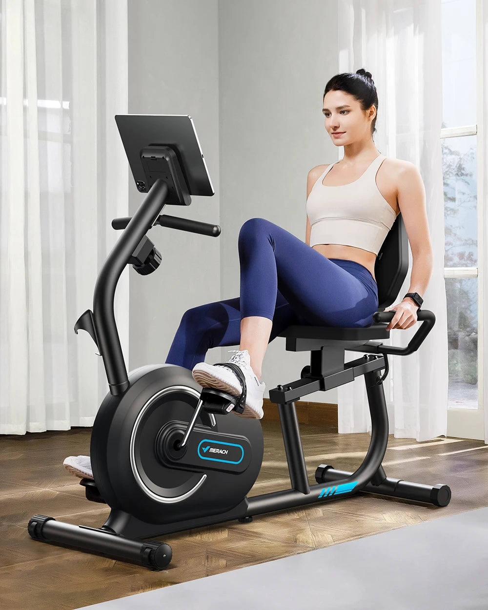 MERACH Recumbent Exercise Bike Home Smart Bluetooth Exclusive in USA