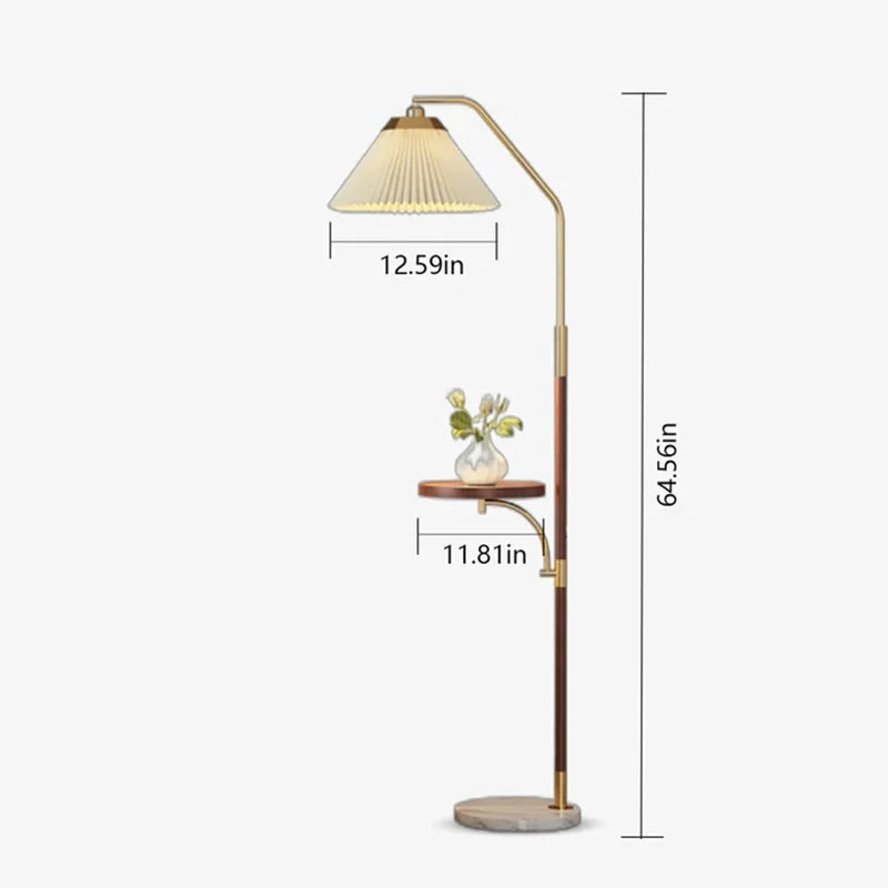 Pleated floor lamp storage tray, suitable modern IN USA.