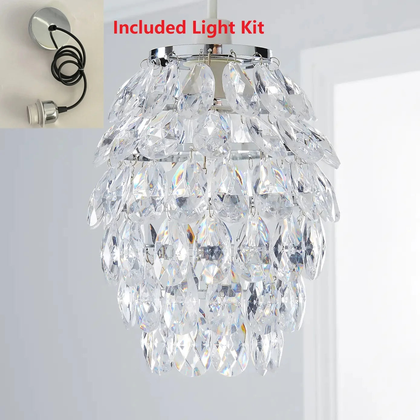 Pineapple Jewel Easy Fit Pendant Acrylic Beads Lamp Shade IN USA.