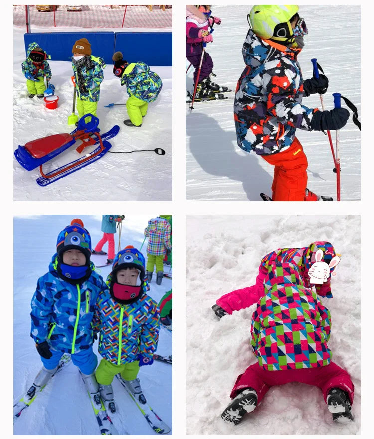 Degrees winter Children jacket boy girl skiing snowsuit Waterproof