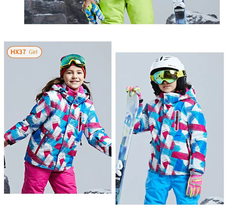 Degrees winter Children jacket boy girl skiing snowsuit Waterproof