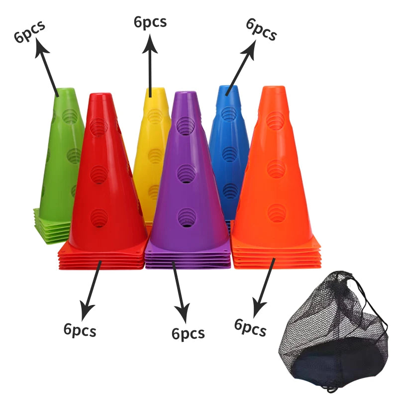 12PCS 18PCS 24PCS 30PCS 36PCS Durable Mark Cones Football Agility Trai