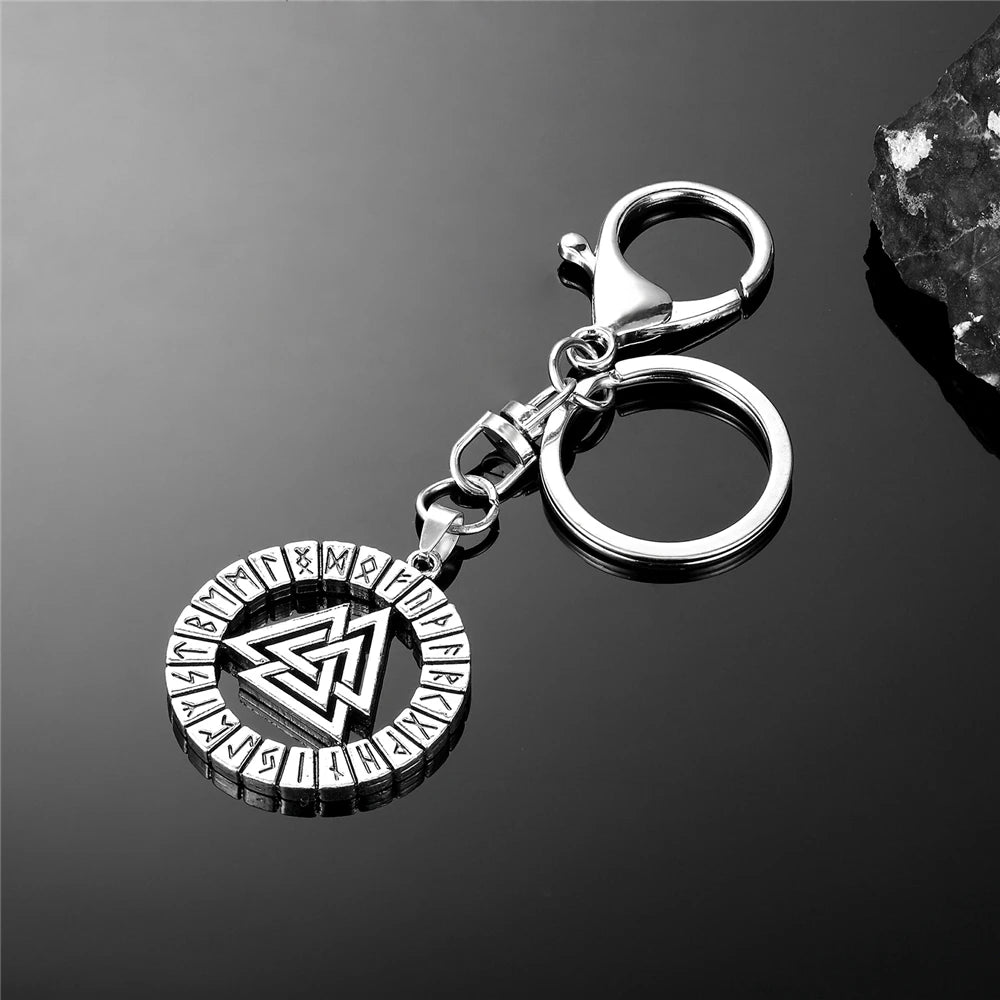 Viking Runes Valknut Pendant Mens Slavic Stainless Steel Necklaces in USA