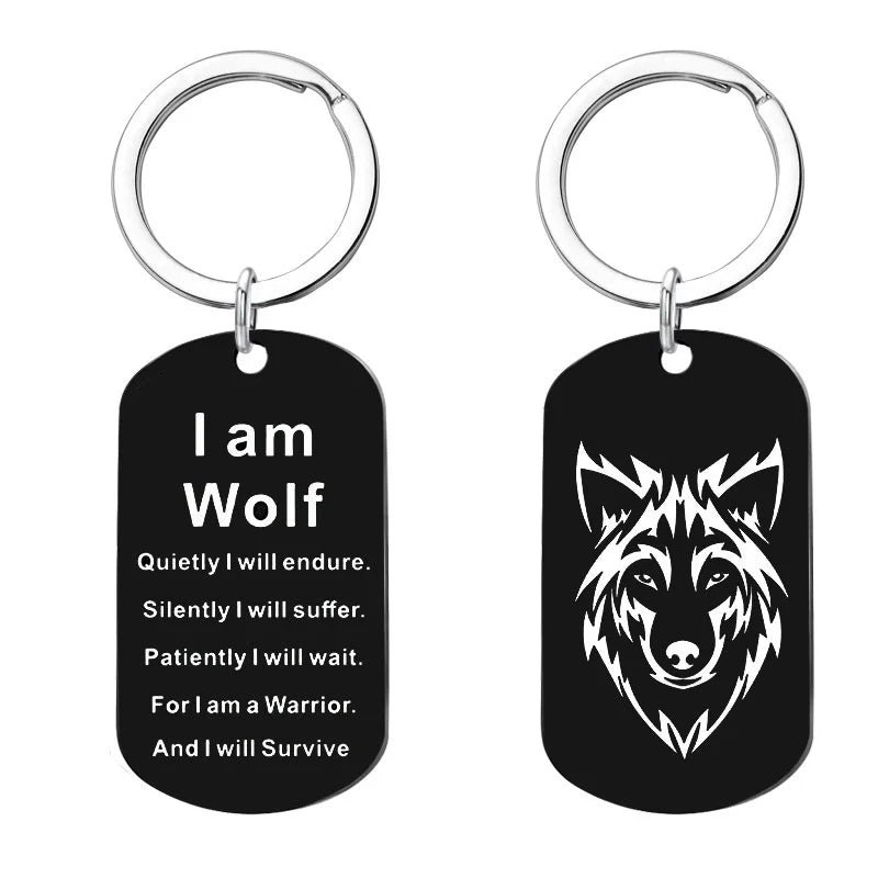 Fashion Wolf Pendant Necklace Double Side in USA