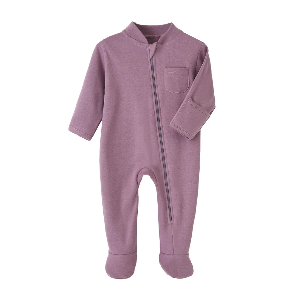 Cotton Newborn Baby Clothes Solid Color Jumpsuit in USA