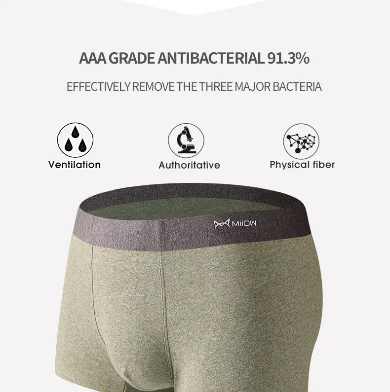 Cotton Men Underwear Boxer Shorts Antibacterial in USA