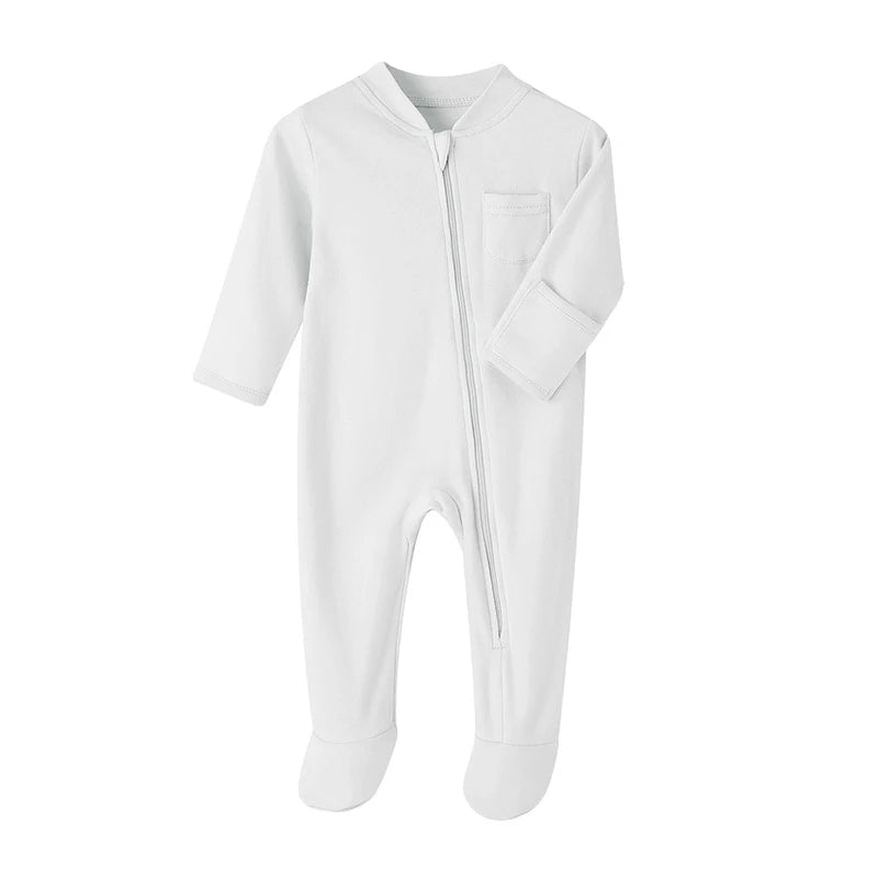 Cotton Newborn Baby Clothes Solid Color Jumpsuit in USA