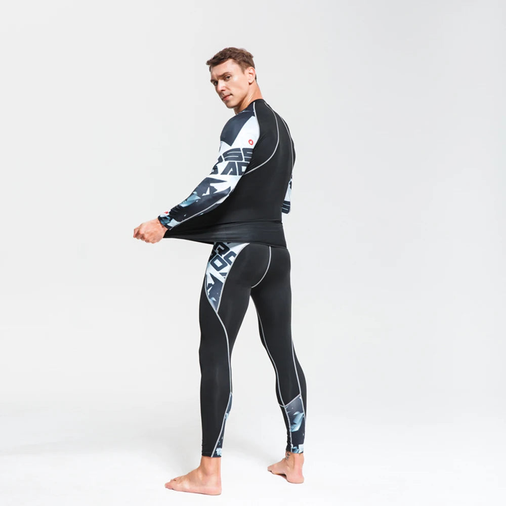 Men's Sports Suit MMA rashgard male Quick drying Sportswear in USA