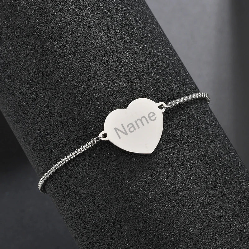 Personalized Stainless Steel Engrave Photo Name Bracelet in USA