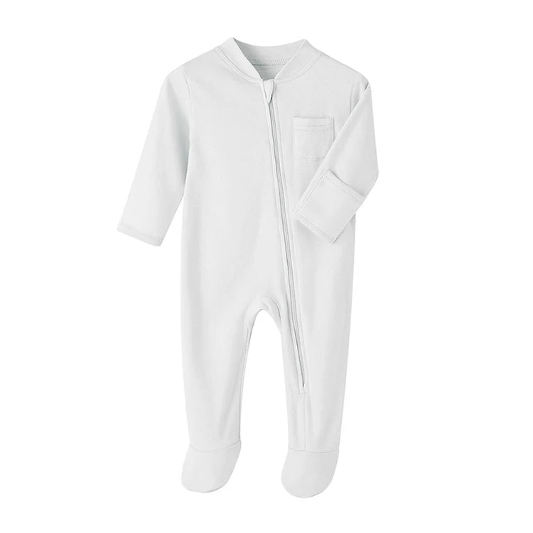 Cotton Newborn Baby Clothes Solid Color Jumpsuit in USA