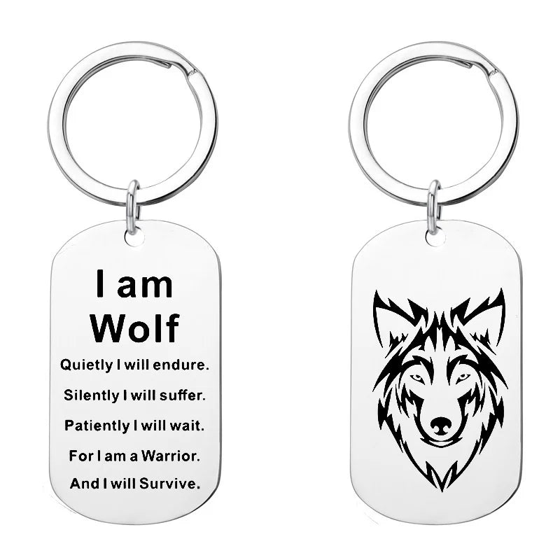 Fashion Wolf Pendant Necklace Double Side in USA