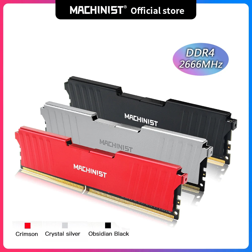 MACHINIST DDR4 RAM 8GB 16GB 2133HMz/2400MHz/2666HMz 3200mhz Desktop Me