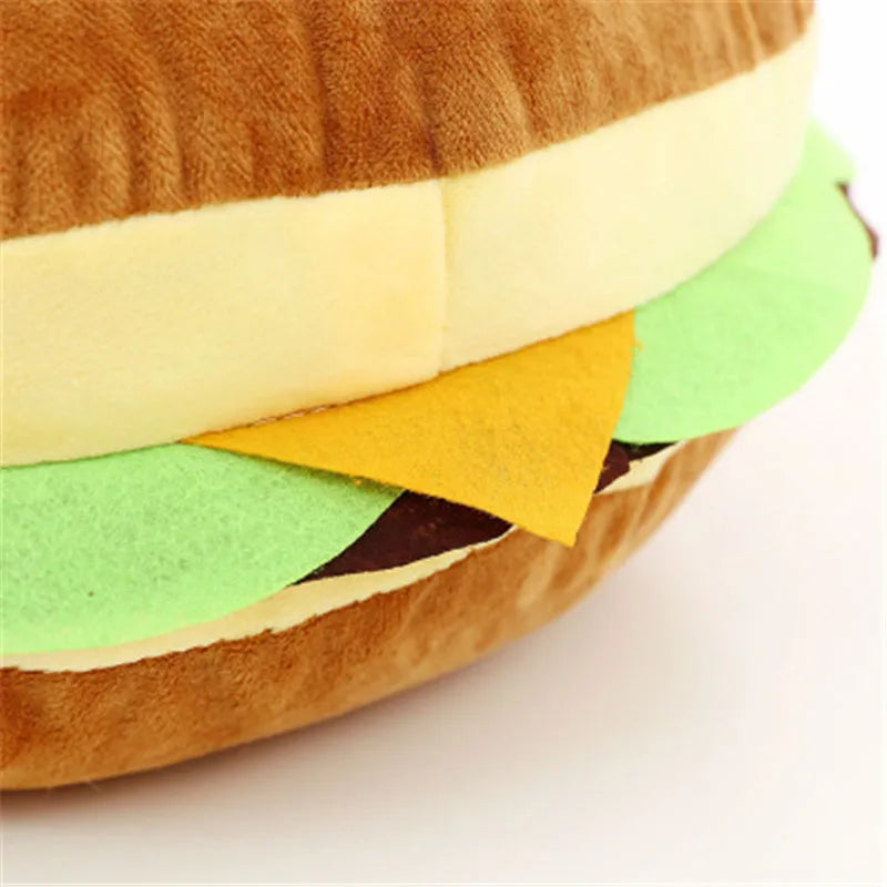 New creative burger plush toy soft padded in USA