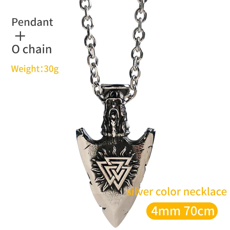 Nordic Viking valknut neckla men Gold Color in USA