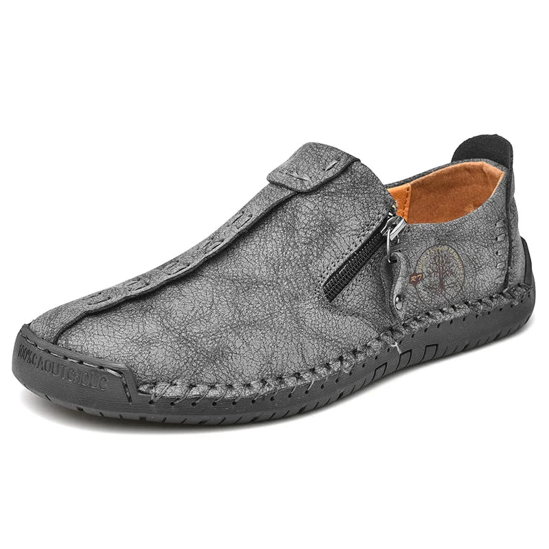 Handmade Leather Men Shoes Casual Slip On Loafers in USA