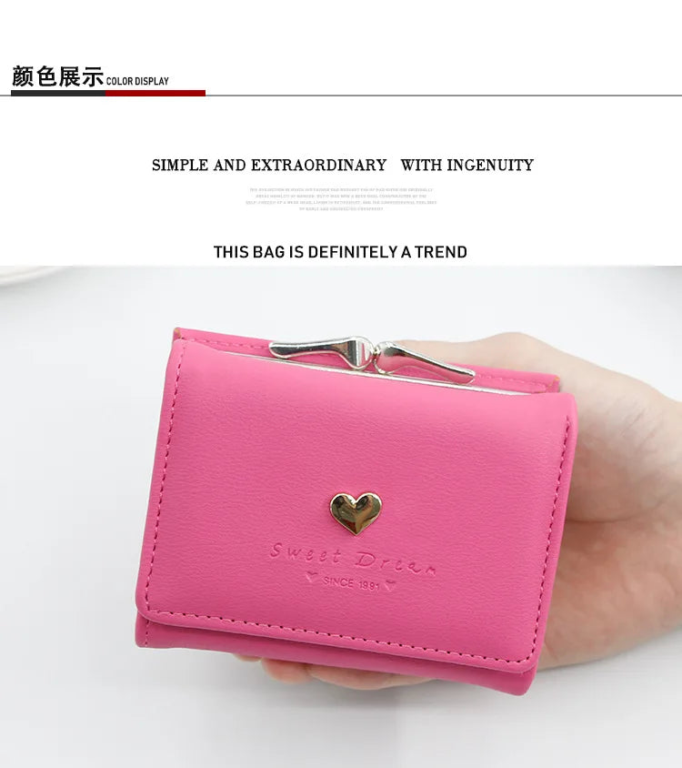 Small Women Wallet loving heart Short Women's Wallet Card in USA