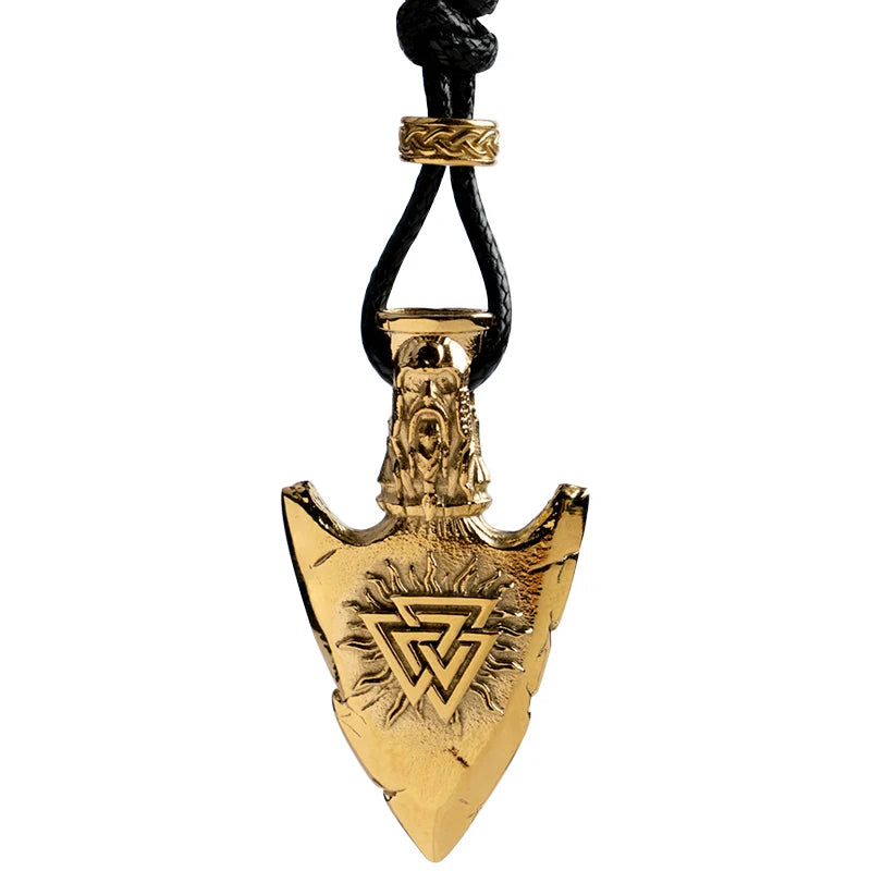 Nordic Viking valknut neckla men Gold Color in USA