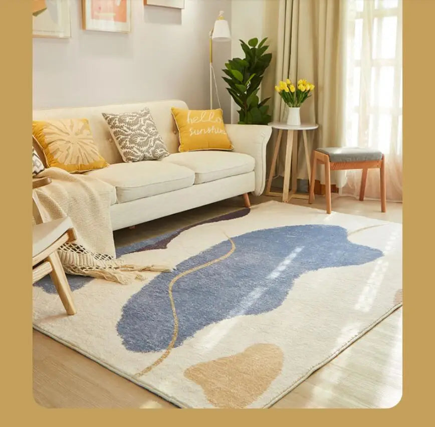 Modern Simple Nordic Home Flocking Carpet Geometric Floor Mats in USA.