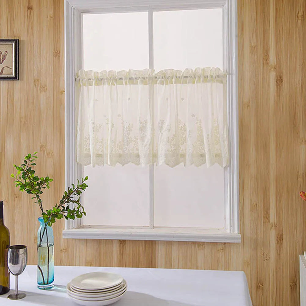 Modern Lace Jacquard Window Curtain Valance Lace in USA