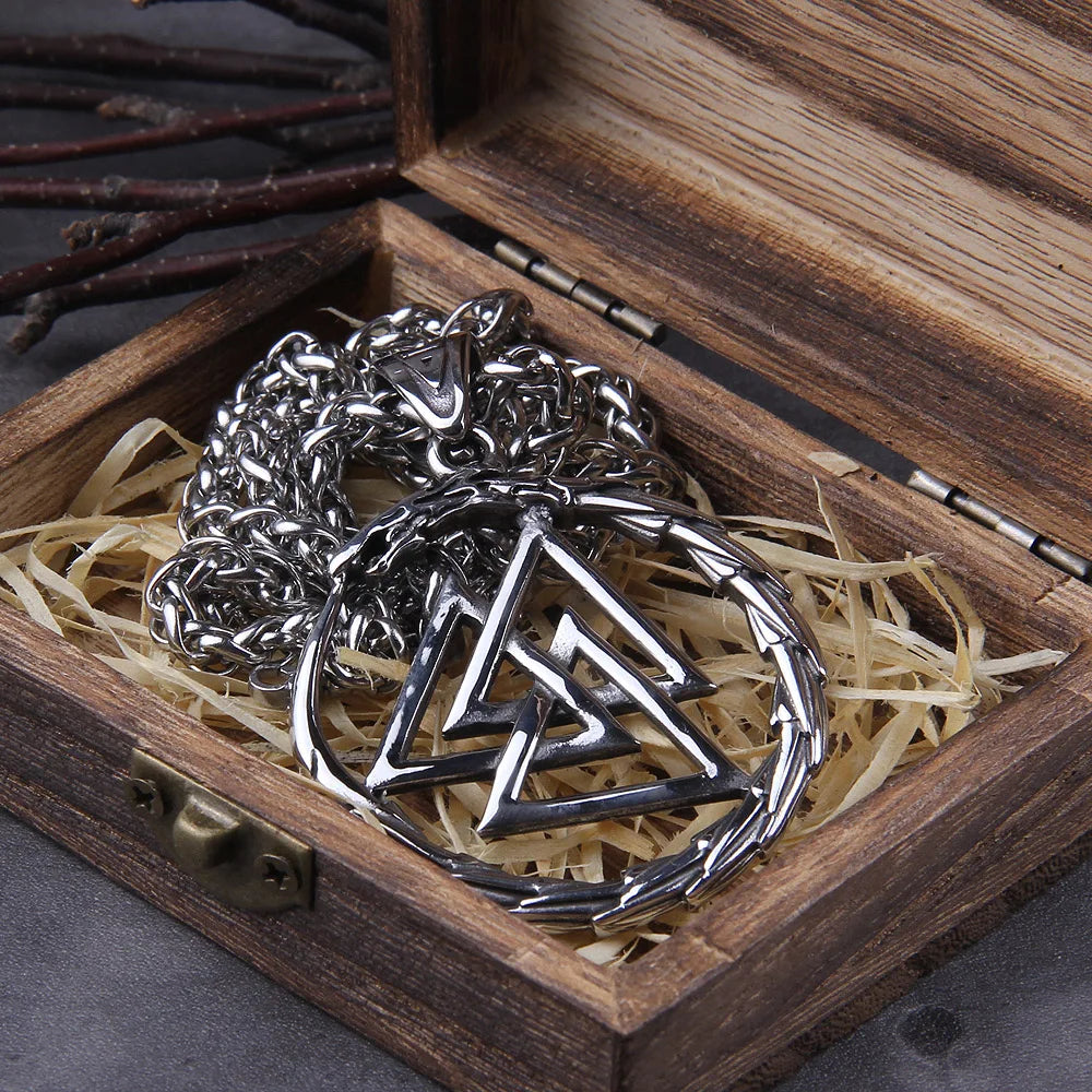 Never Fade Men Stainless steel Viking Self-devourer Ouroboros Valknut in USA